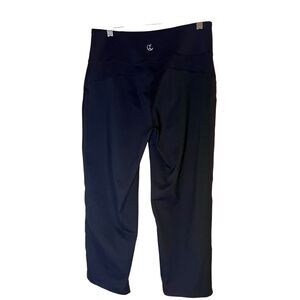 Lands’ End Active Crop Yoga Pants Womens Size Small Black